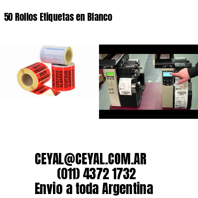 50 Rollos Etiquetas en Blanco