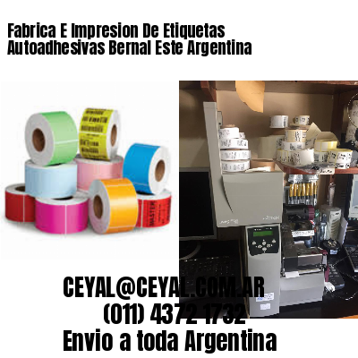 Fabrica E Impresion De Etiquetas Autoadhesivas Bernal Este Argentina