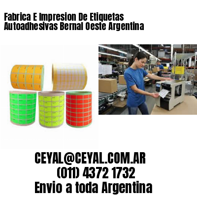 Fabrica E Impresion De Etiquetas Autoadhesivas Bernal Oeste Argentina