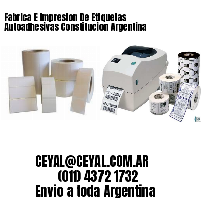 Fabrica E Impresion De Etiquetas Autoadhesivas Constitucion Argentina