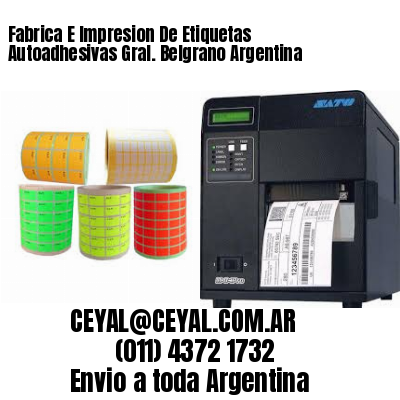 Fabrica E Impresion De Etiquetas Autoadhesivas Gral. Belgrano Argentina