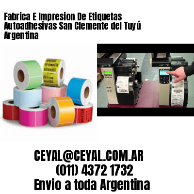 Fabrica E Impresion De Etiquetas Autoadhesivas San Clemente del Tuyú Argentina