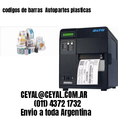 codigos de barras 	Autopartes plasticas