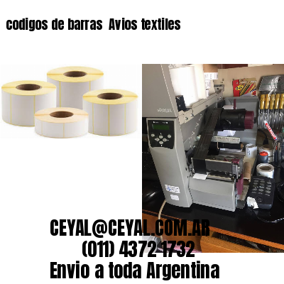 codigos de barras 	Avios textiles