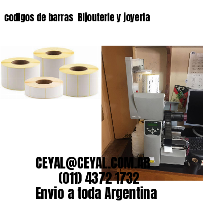 codigos de barras 	Bijouterie y joyeria