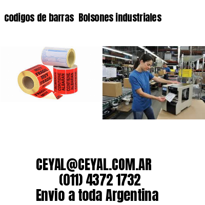 codigos de barras 	Bolsones industriales