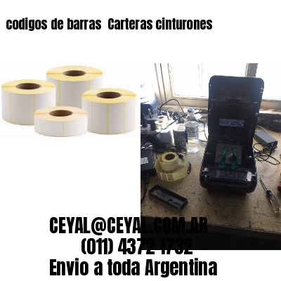 codigos de barras 	Carteras cinturones