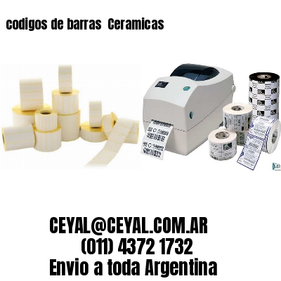 codigos de barras 	Ceramicas