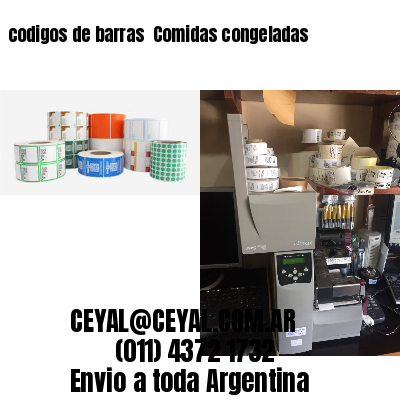 codigos de barras 	Comidas congeladas