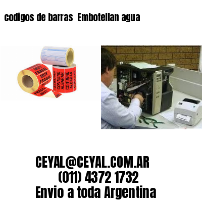 codigos de barras 	Embotellan agua