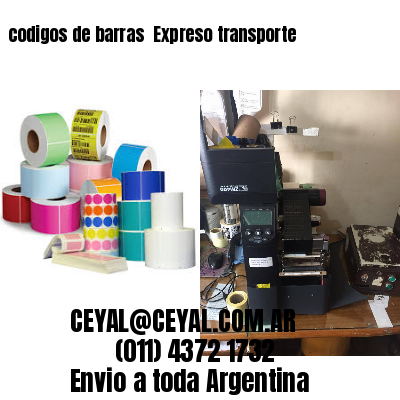 codigos de barras 	Expreso transporte