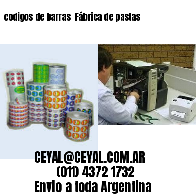 codigos de barras 	Fábrica de pastas