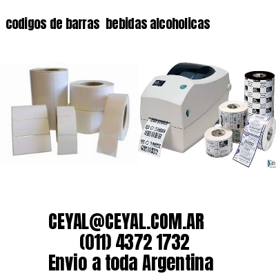 codigos de barras 	bebidas alcoholicas