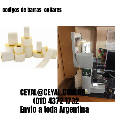 codigos de barras 	collares