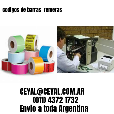 codigos de barras 	remeras