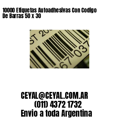 10000 Etiquetas Autoadhesivas Con Codigo De Barras 50 x 30