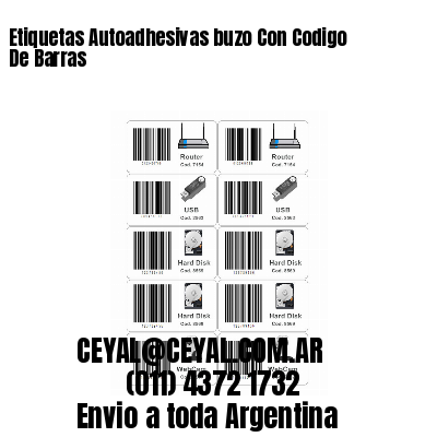 Etiquetas Autoadhesivas buzo Con Codigo De Barras