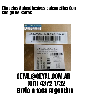 Etiquetas Autoadhesivas calconcillos Con Codigo De Barras