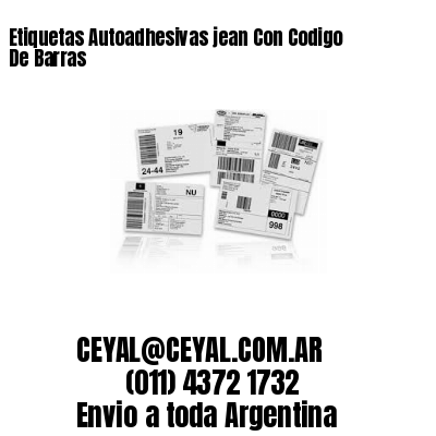 Etiquetas Autoadhesivas jean Con Codigo De Barras