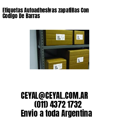 Etiquetas Autoadhesivas zapatillas Con Codigo De Barras