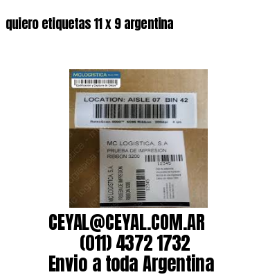 quiero etiquetas 11 x 9 argentina