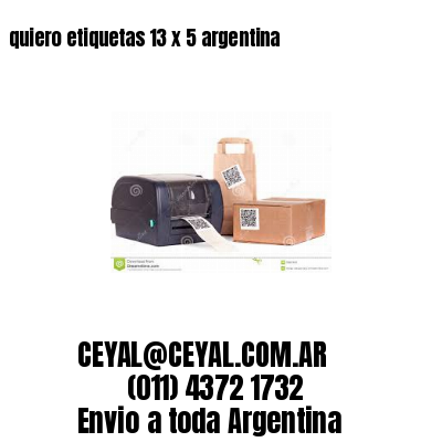 quiero etiquetas 13 x 5 argentina