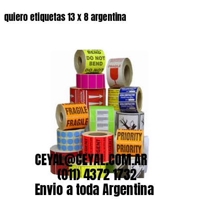 quiero etiquetas 13 x 8 argentina