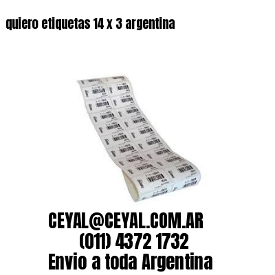 quiero etiquetas 14 x 3 argentina