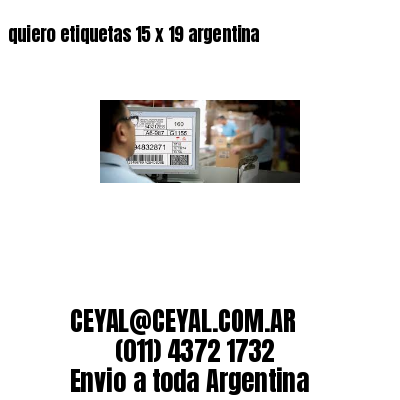 quiero etiquetas 15 x 19 argentina