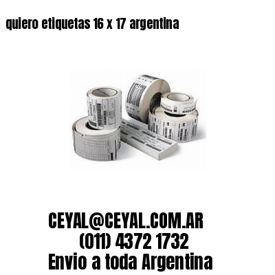 quiero etiquetas 16 x 17 argentina