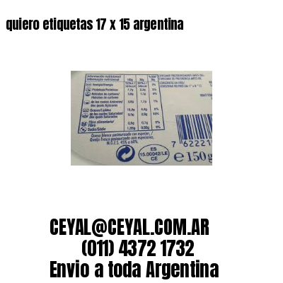 quiero etiquetas 17 x 15 argentina