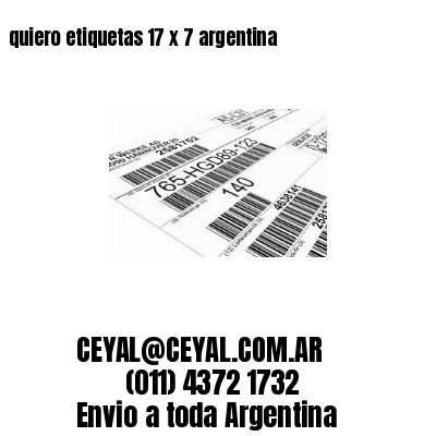 quiero etiquetas 17 x 7 argentina