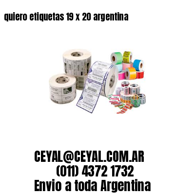 quiero etiquetas 19 x 20 argentina