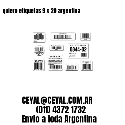 quiero etiquetas 9 x 20 argentina