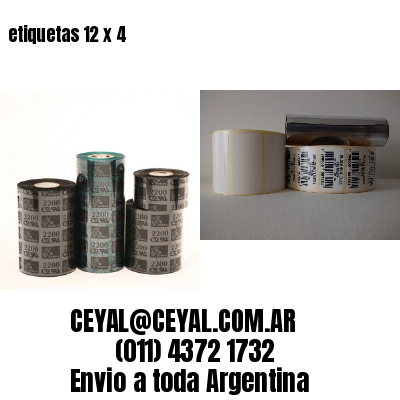 etiquetas 12 x 4