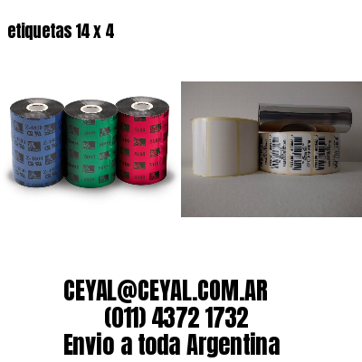 etiquetas 14 x 4