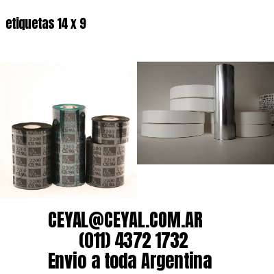 etiquetas 14 x 9