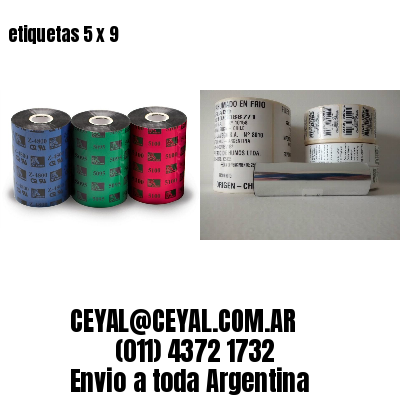 etiquetas 5 x 9