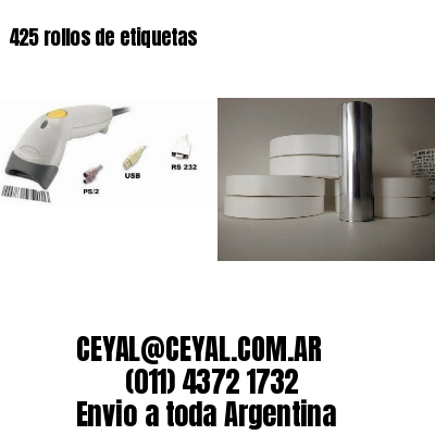 425 rollos de etiquetas