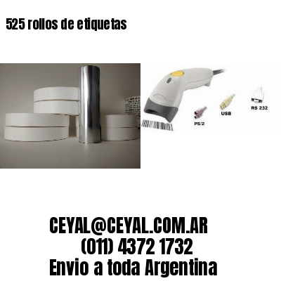 525 rollos de etiquetas