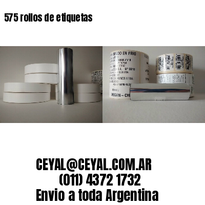 575 rollos de etiquetas