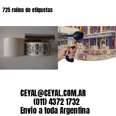 725 rollos de etiquetas