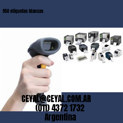 950 etiquetas blancas