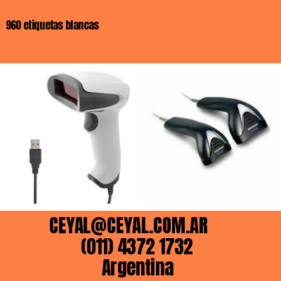 960 etiquetas blancas