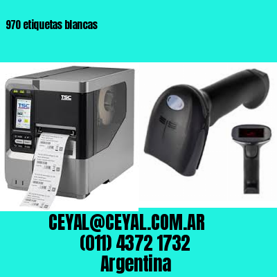 970 etiquetas blancas