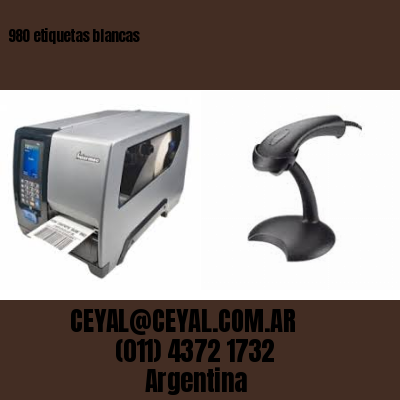 980 etiquetas blancas