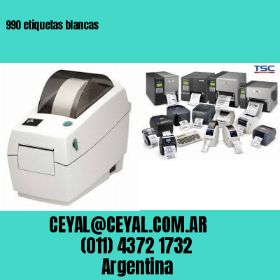 990 etiquetas blancas