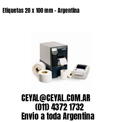 Etiquetas 20 x 100 mm – Argentina