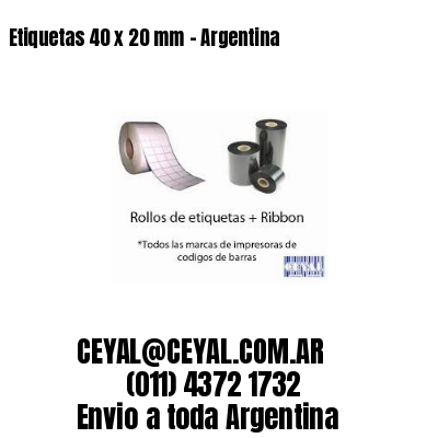 Etiquetas 40 x 20 mm – Argentina