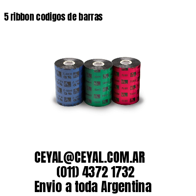 5 ribbon codigos de barras